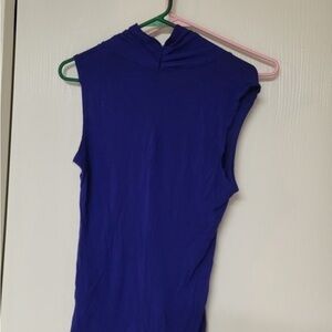 Sleeveless Hooded Tank Top - Royal Blue